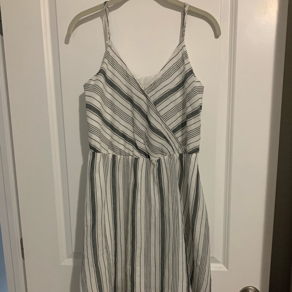 A New Day striped dress with v neckline
